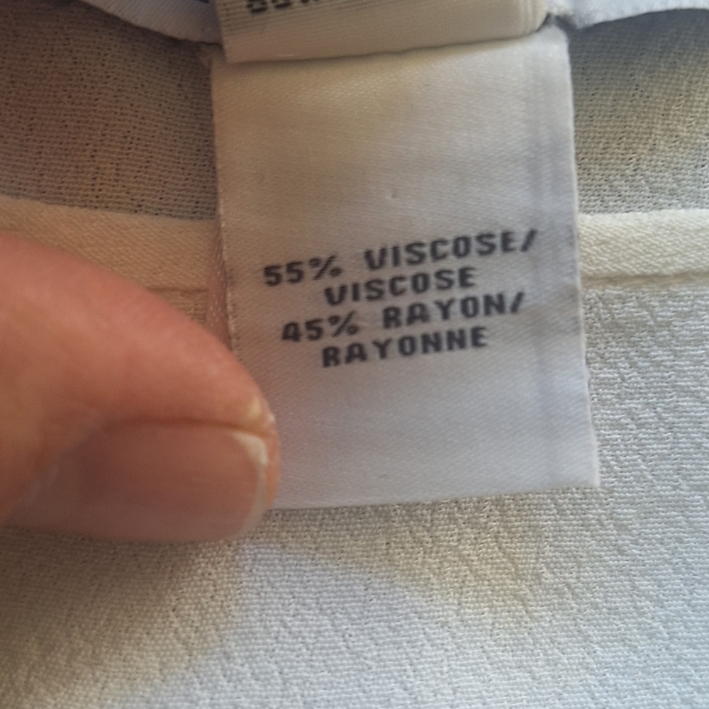 Designer Diane Von Furstenberg White Flowing Silk Blouse Minimalist Sz S-M - Picture 9 of 9